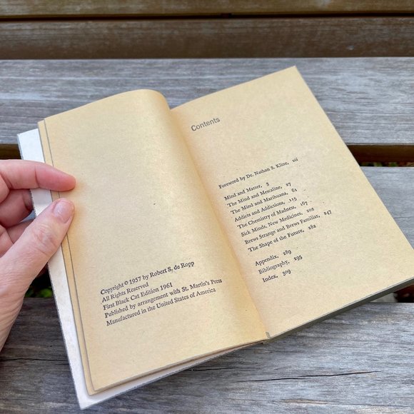 VINTAGE 60s ๐ MCM 1st EDITION PAPERBACK BOOK DRUGS AND THE MIND ROBERT de ROPP - Picture 6 of 12